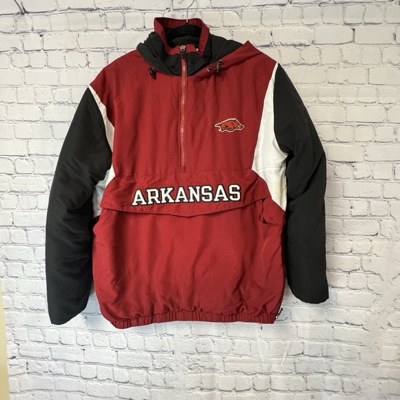 Russell Coat Arkansas Razorback‎ Hooded Quilted  Puffer Thick Warm Medium - Picture 1 of 12